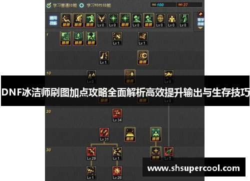 DNF冰洁师刷图加点攻略全面解析高效提升输出与生存技巧